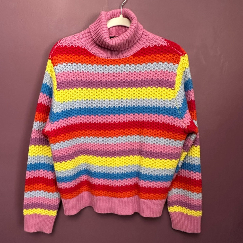 Anthropologie Striped Turtleneck Sweater